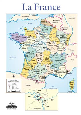 خرید پوستر نقشه فرانسه
