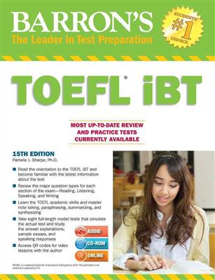 خرید کتاب انگليسی Barrons TOEFL iBT 15th+DVD