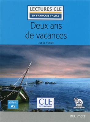 خرید کتاب فرانسه Deux ans de vacances - Niveau 2/A2 + CD