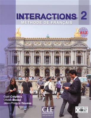 خرید کتاب فرانسه Interactions 2 - Niveau A1.2 - Livre de l'élève + DVD Rom