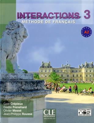 خرید کتاب فرانسه Interactions 3 - Niveau A2 - Livre de l'élève + DVD Rom