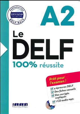 خرید کتاب فرانسه Le DELF - 100% réusSite - A2 + CD