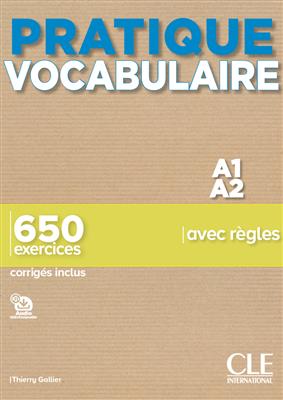 خرید کتاب فرانسه Pratique Vocabulaire - Niveaux A1/A2 - Livre + Corrigés + Audio en ligne
